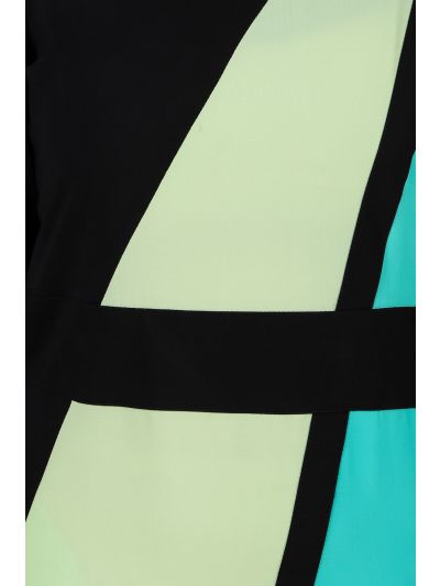 Asymmetrical Multi Color Multi Panel Abaya
