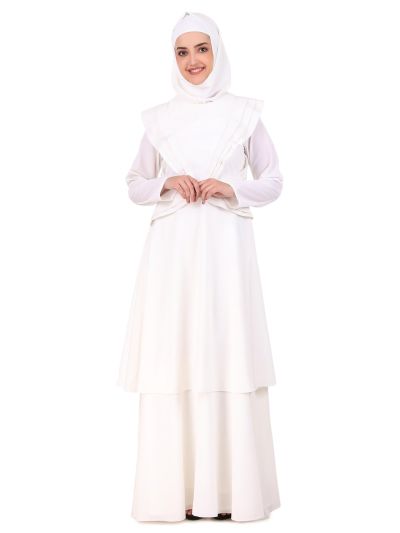 Designer Royal Look White Abaya