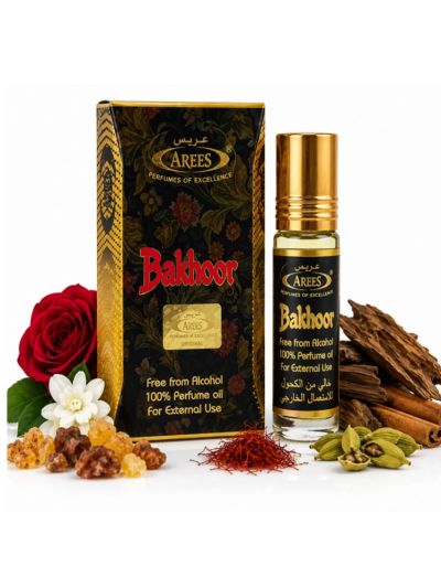 Arees Bakhoor Attar | Rich Arabic Bakhoor Perfume Oil | 8 ml