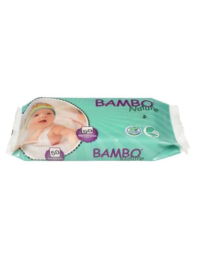 Bambo Nature Wet Wipes - 50 Pices