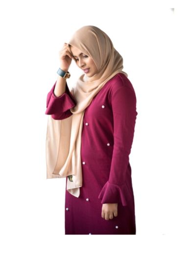 Beige Heavy Georgette Hijab