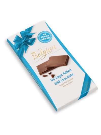 Belgian NSA (No Sugar Added) Bar Milk Chocolate 100g