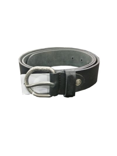 Buckle Leather Belt Black