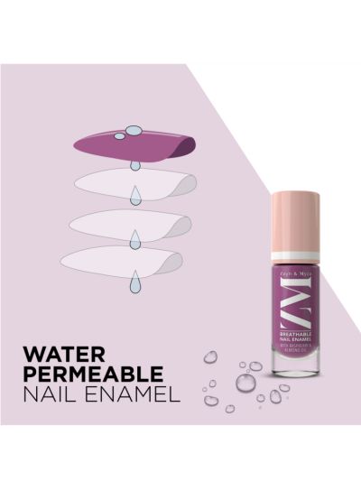 Berry Yogurt - Breathable Nail Enamel With Raspberry & Almond Oil, Halal compliant (6 ml)