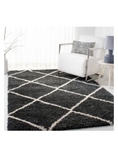 Web Black & White Carpet (4ft x 6 ft)
