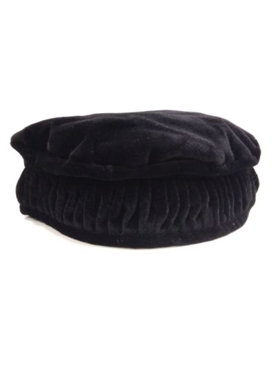 Kashmiri Cap (Pakol Cap) - Velvet Black