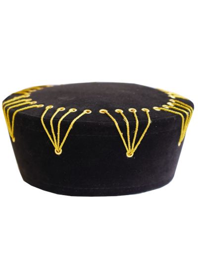 Black & Golden Sufi Cap