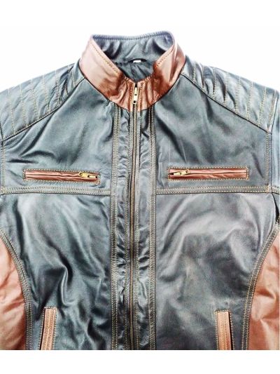Black And Brown Leather Jacket
