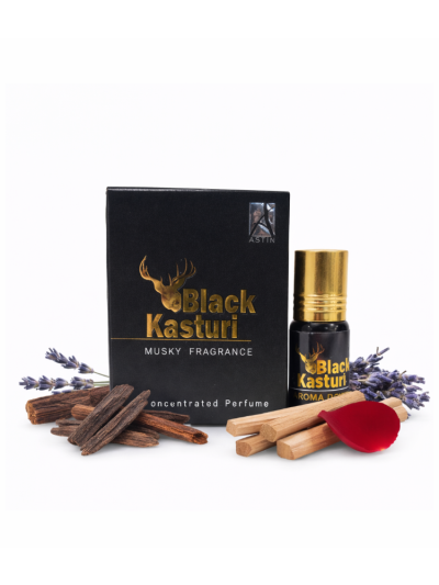 Astin Black Kasturi Attar | Bold Long-Lasting Scent (3 ML & 6 ML)