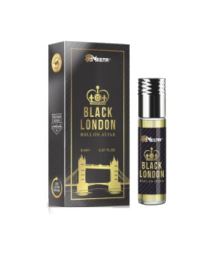 Meena Black London Attar - 8ML (Silver Series)