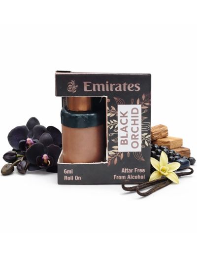 Emirates Black Orchid Attar | Dark Florals, Rich Amber, Musk | 6ml