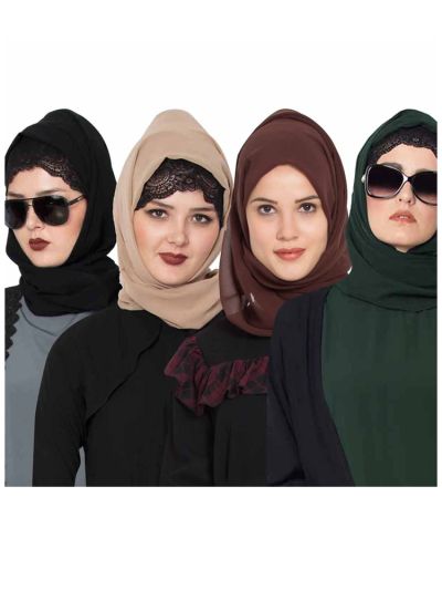 Combo Super Fine Georgette Hijab (Set of 4)