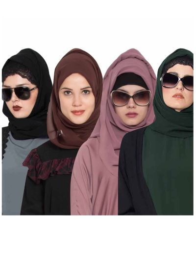 Combo Super Fine Georgette Hijab (Set of 4)