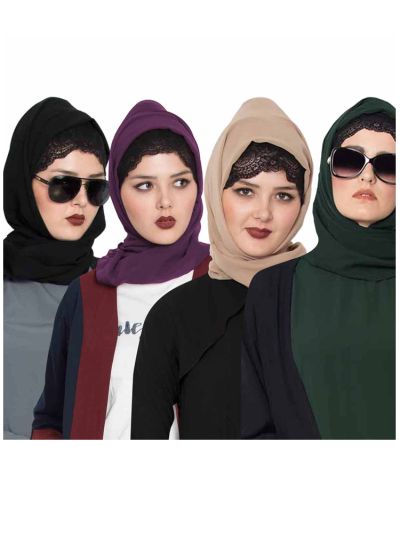Combo Super Fine Georgette Hijab (Set of 4)