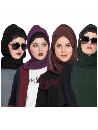 Combo Super Fine Georgette Hijab (Set of 4)