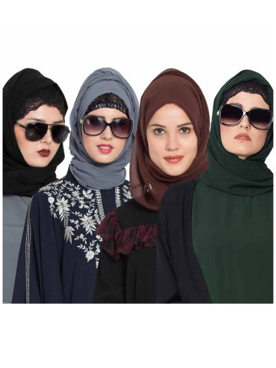 Combo Super Fine Georgette Hijab (Set of 4)