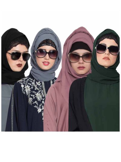 Combo Super Fine Georgette Hijab (Set of 4)