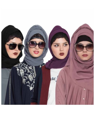 Combo Super Fine Georgette Hijab (Set of 4)