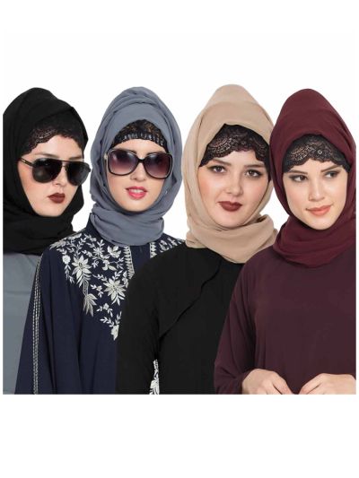 Combo Super Fine Georgette Hijab (Set of 4)
