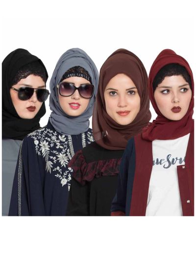 Combo Super Fine Georgette Hijab (Set of 4)