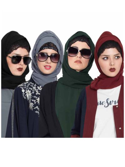 Combo Super Fine Georgette Hijab (Set of 4)
