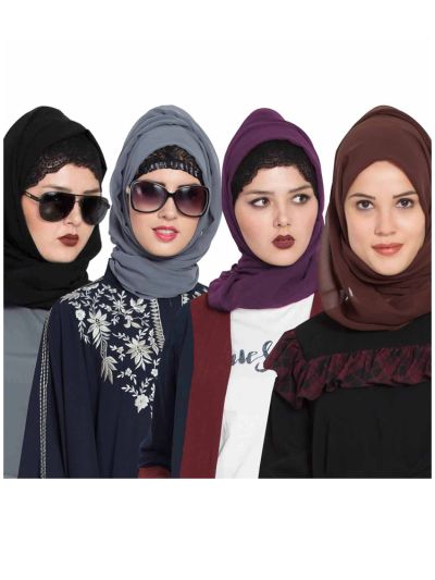 Combo Super Fine Georgette Hijab (Set of 4)