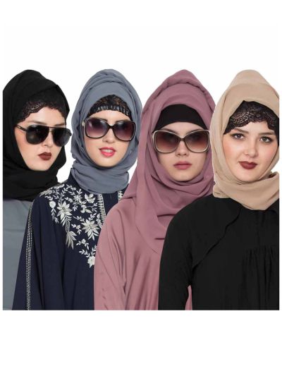 Combo Super Fine Georgette Hijab (Set of 4)