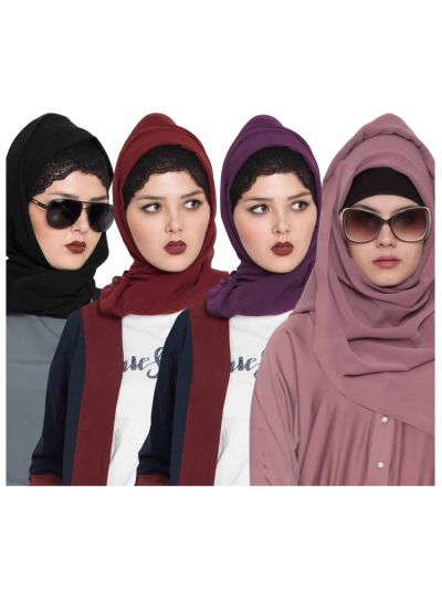 Combo Super Fine Georgette Hijab (Set of 4)