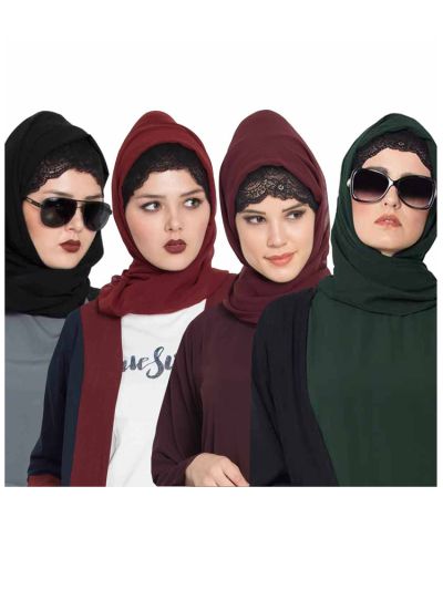 Combo Super Fine Georgette Hijab (Set of 4)
