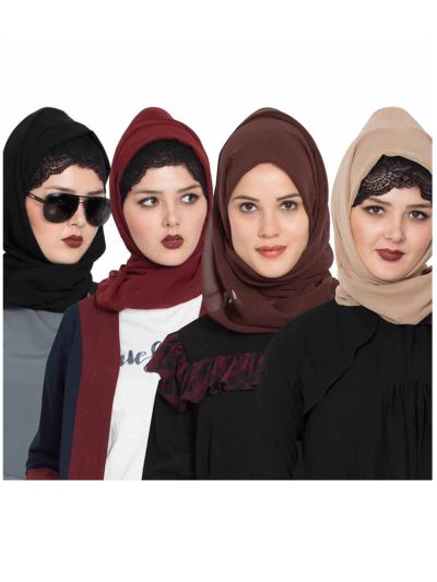 Combo Super Fine Georgette Hijab (Set of 4)