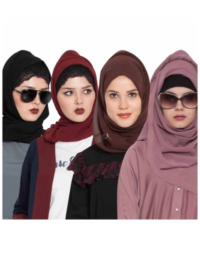 Combo Super Fine Georgette Hijab (Set of 4)