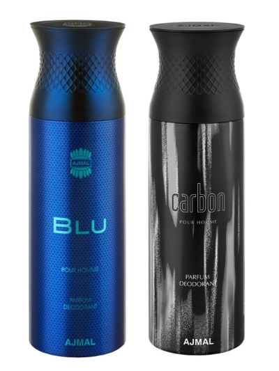 Ajmal Blu & Carbon Deodorants for Men (pack of 2)