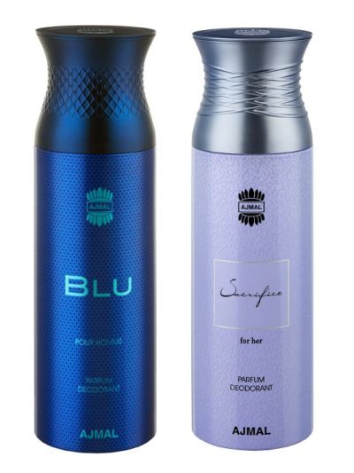 Ajmal Blu & Sacrifice Her Deodorants for Men & Women (pack of 2)