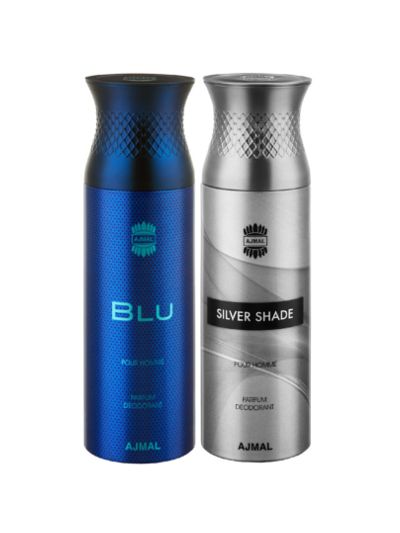 Ajmal Blu & SilverShade Deodorants for Men (pack of 2)