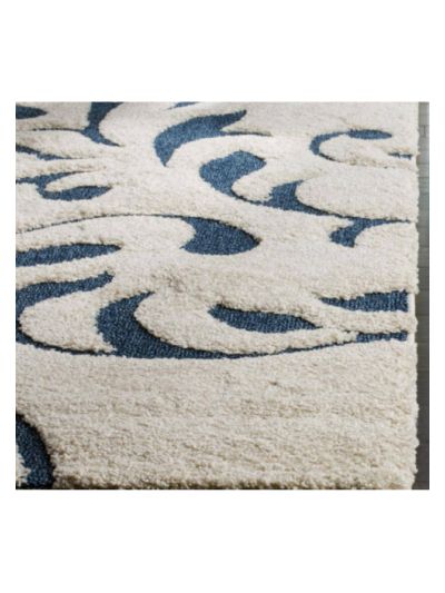 Floral Beige & Blue Carpet (4ft x 6 ft)
