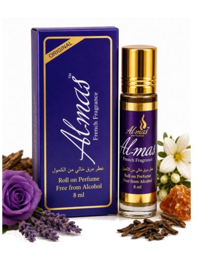 Almas Blue Floral | Fresh, Floral, Cool | Attar 8 ml