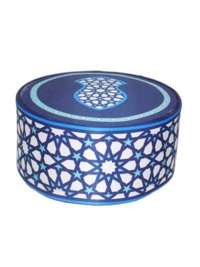 Blue & White Printed Cap With Nalain Paak