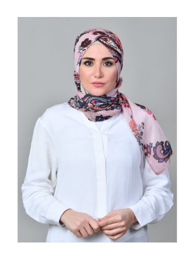 Boteh Pink Mosaic Chiffon