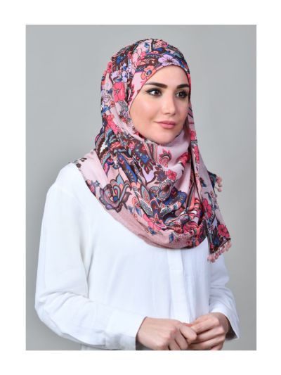 Boteh Pink Mosaic Chiffon