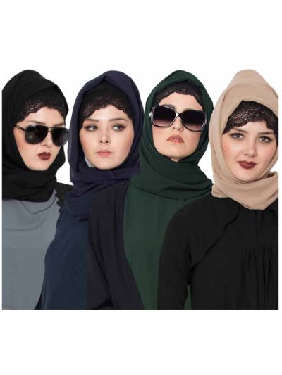 Combo Super Fine Georgette Hijab (Set of 4)