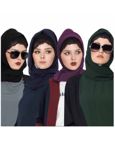 Combo Super Fine Georgette Hijab (Set of 4)
