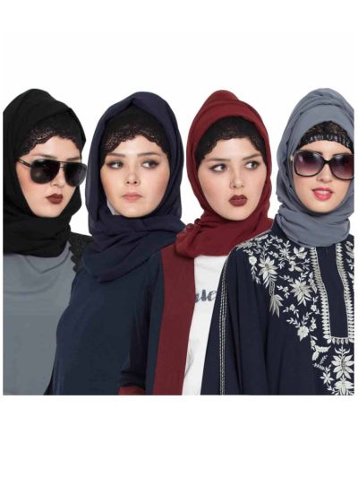Combo Super Fine Georgette Hijab (Set of 4)
