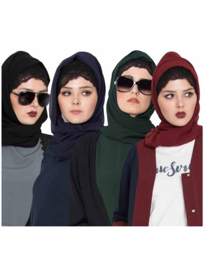 Combo Super Fine Georgette Hijab (Set of 4)