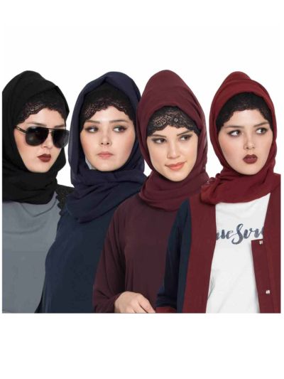 Combo Super Fine Georgette Hijab (Set of 4)