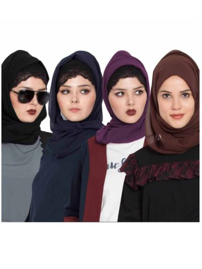 Combo Super Fine Georgette Hijab (Set of 4)
