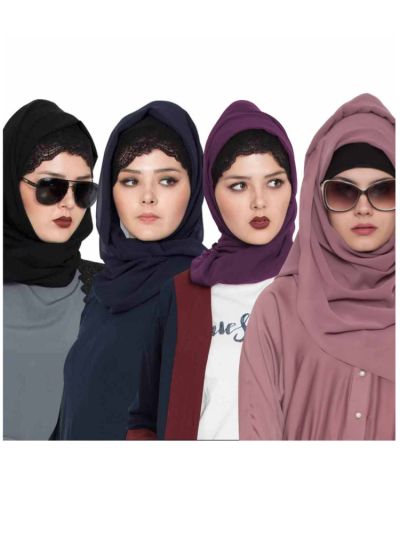 Combo Super Fine Georgette Hijab (Set of 4)