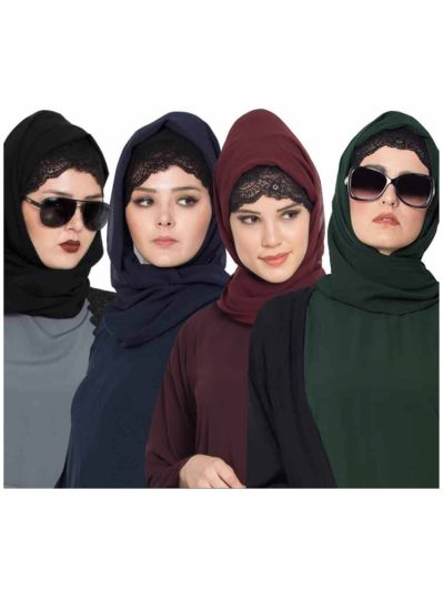 Combo Super Fine Georgette Hijab (Set of 4)