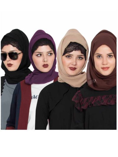 Combo Super Fine Georgette Hijab (Set of 4)