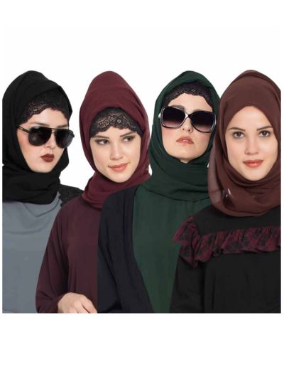 Combo Super Fine Georgette Hijab (Set of 4)