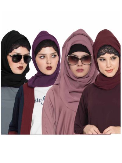 Combo Super Fine Georgette Hijab (Set of 4)